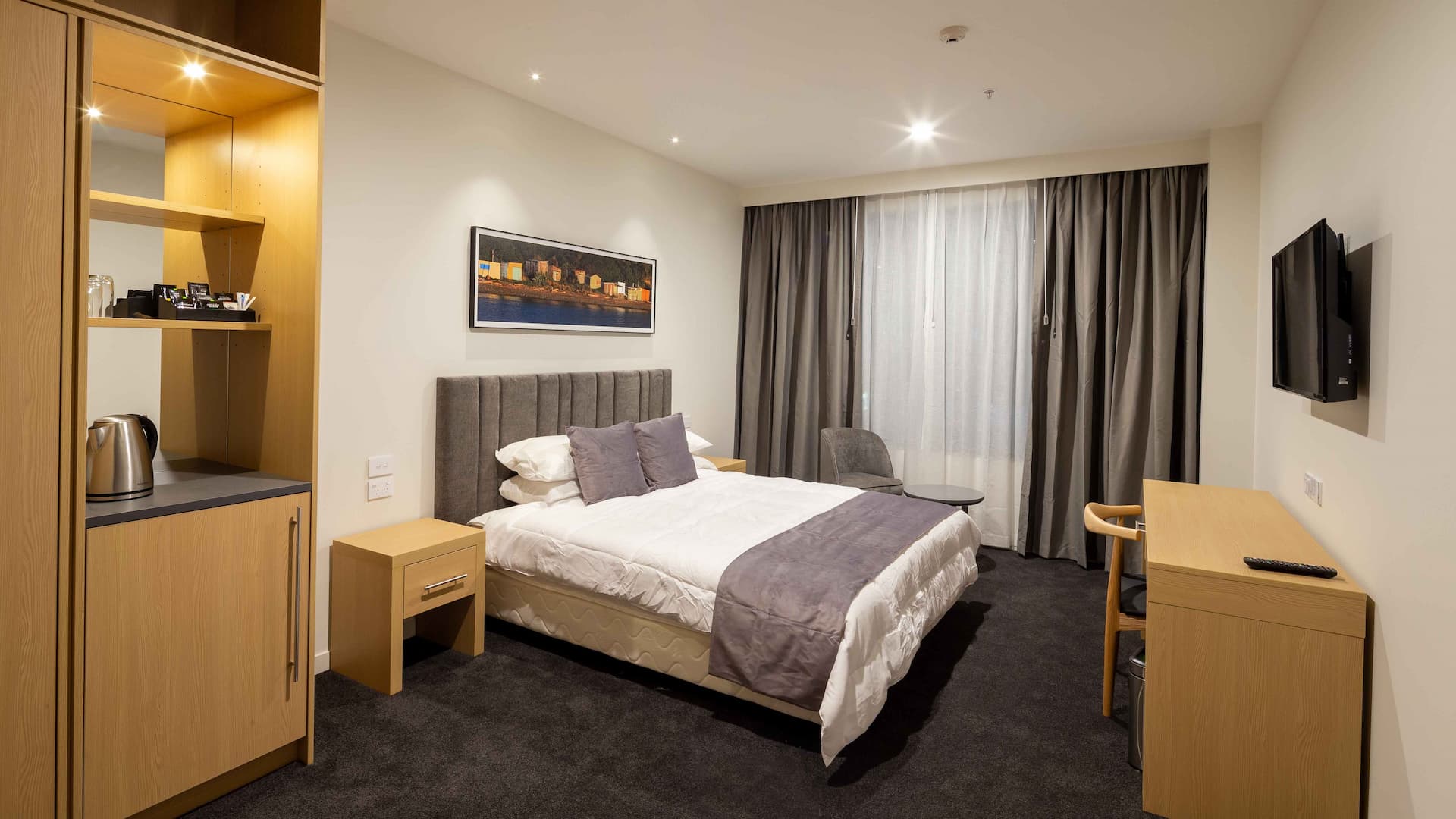 Guest room furniture and joinery at Christchurch City Hotel
