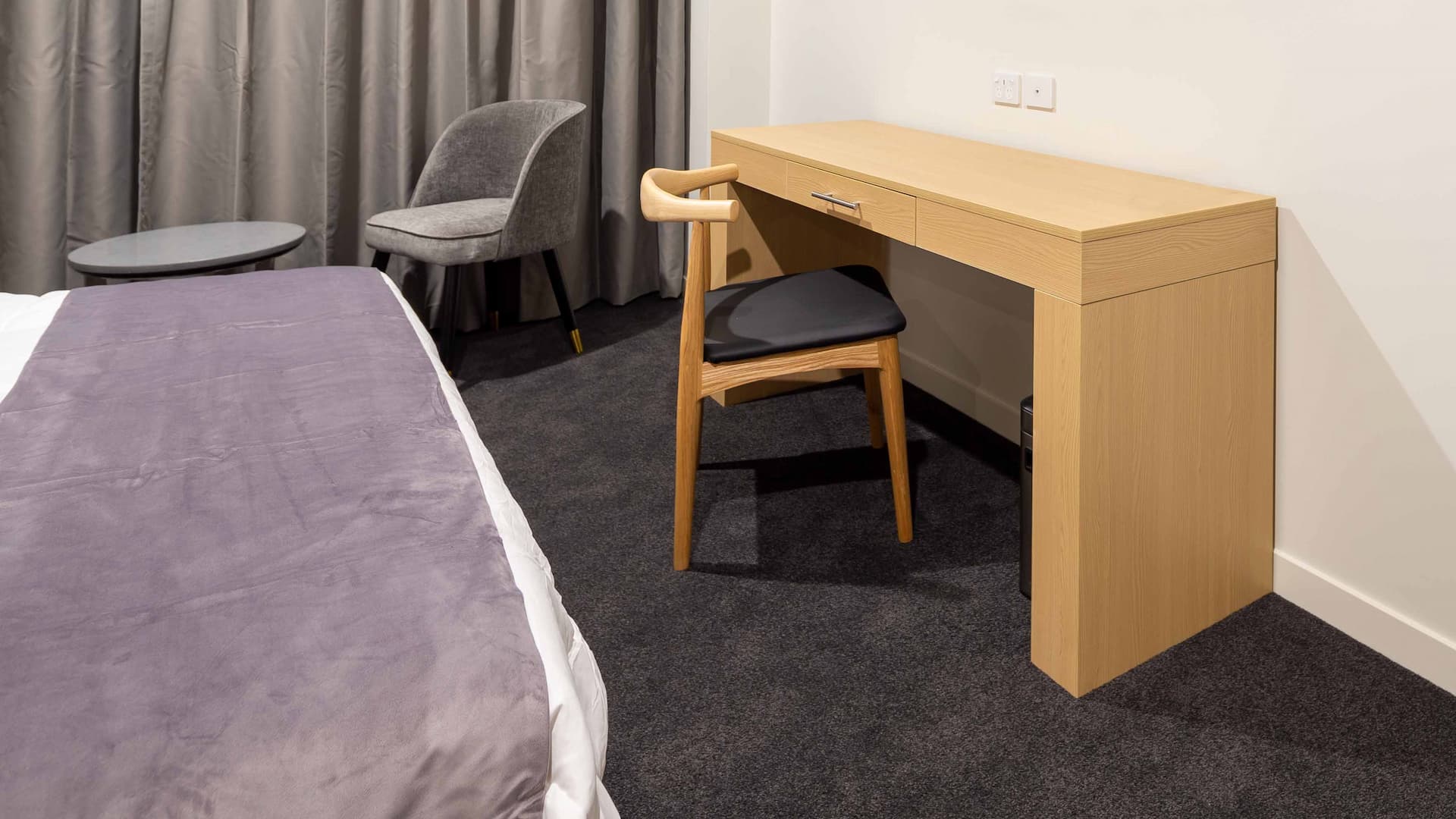 Custom guest room desk at Christchurch City Hotel