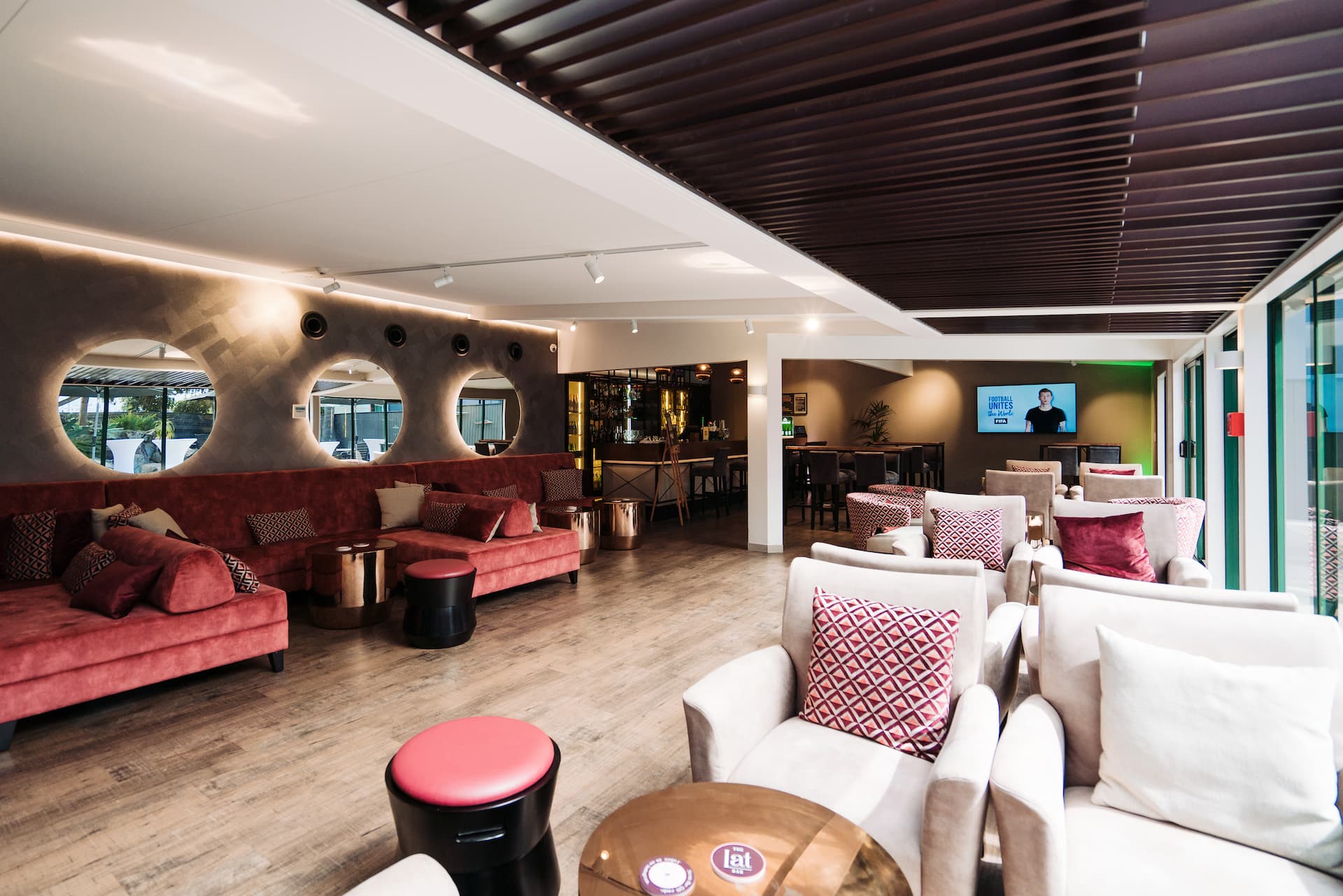 LAT Bar interior at Jet Park Hotel Auckland